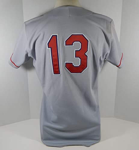 1995-99 Texas Rangers 13 Game usou Grey Jersey DP08114 - Jerseys MLB usada para jogo MLB