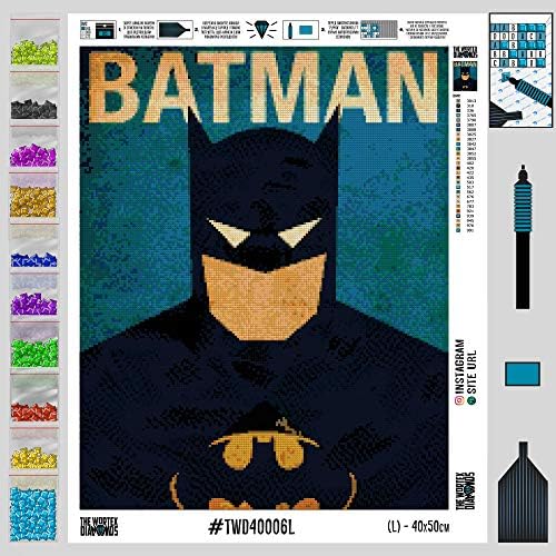 5D Kits de arte de diamante completa para adultos crianças Batman's Poster Diy 5D Diamond Pintura por kits de números