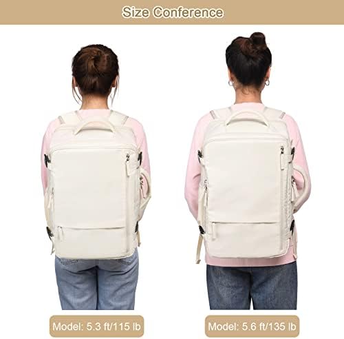 Mochila Sinaliy Travel for Women, 40L Continue Backpack, mochila de laptop de 17 polegadas, mochila à prova d'água, baga de