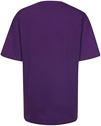 Purple Womens Manga curta camisetas de gato imprimir impressão solta tops tshirts boat pescoço animal animal de outono