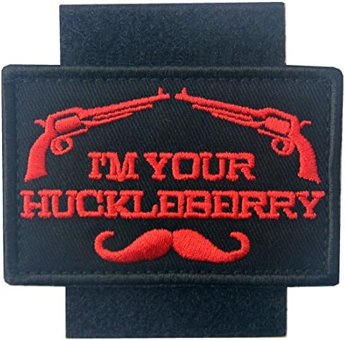 Eu sou o seu huckleberry patch bordado Aplique Tactical Applique Moral Hook & Loop Emblem, branco