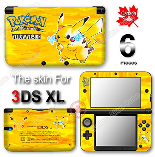 Pokemon 20th Anniversary Pokémon Pikachu Amarelo Ed Skin Stick Sticker para Nintendo 3DS XL original
