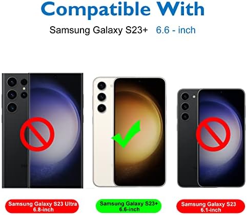 Esanik [2+2 pacote] Protetor de tela de privacidade para o Samsung Galaxy S23+/S23 mais 5g 6,6 polegadas [não para S23 Ultra/S23