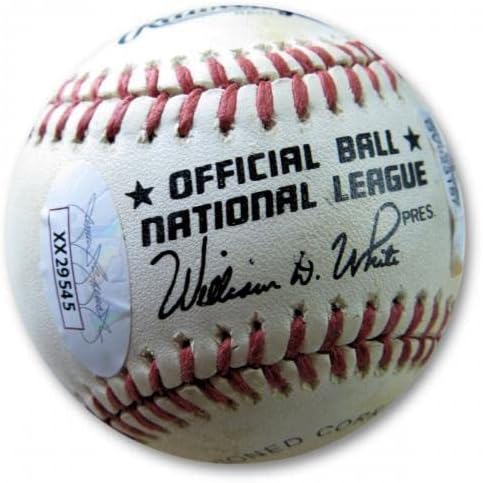 Hank Aaron al Downing assinado Autografado NL Baseball JSA XX29545 - Bolalls autografados
