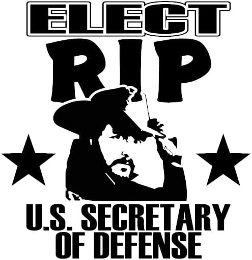 Elect RIP para o decalque Secratary of Defense dos EUA. Verifique o design personalizado - várias cores e tamanhos