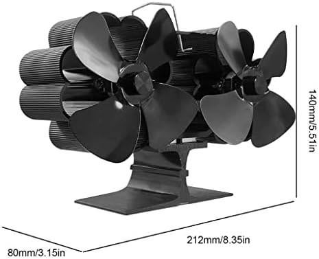 UXZDX CuJux Dual Motor Frove Fan 8 Blades Fã de lareira Fã de madeira acalmada fogão a calor Eficiente de calor