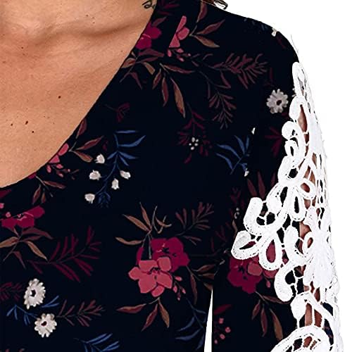 Túnicos gráficos ladries tops hollow out moda imprimindo camisa de verão na moda mangas curtas simples blusas de decote em v-shirt
