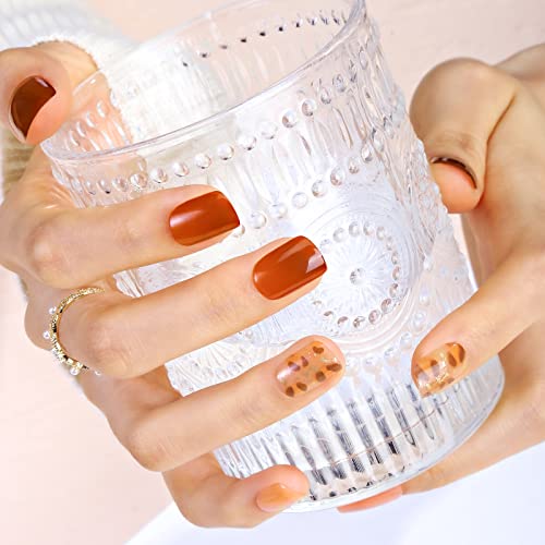 MLEN DIARY Pressione unhas curtas Manicure Manicure Dicas de unhas francesas adesivos de acrílico colorido Kit de