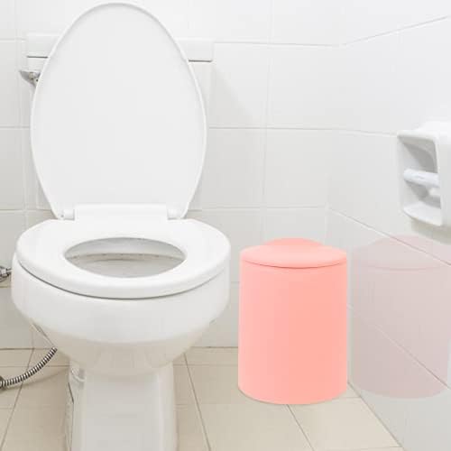 Toyvian Trash Can Bin for Banheiro simples estilo nórdico redondo lixo de lixo com lata de lixo da tampa do tipo Press