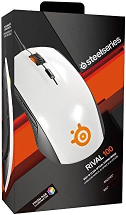 Steelseies rival 100, mouse de jogos ópticos - branco