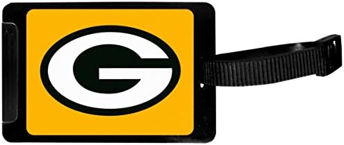 Siskiyou Sports Unisex NFL Green Bay Packers Bagage Tag, preto, 3,25