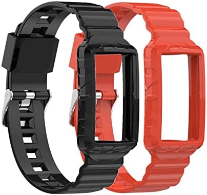 Huabao Watch Strap Compatível com Fitbit Charge 5/Charge 4/Carga 3, pulseira de silicone Pulseira para Fitbit Charge 5/Carga