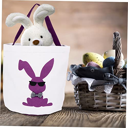 ABOOFAN 2 PCs Orezes carregando contêiner armazenamento de coelho ovos de saco de ovos de festa de cesta de doces tema de compras de páscoa para suprimentos férias a favor de brinquedo caça portátil Goodie Lovely Bunny Toys Kids