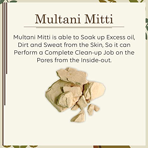Himalaia Village Multani Mitti Powder | Máscara de lama para acne | Pimple | Manchas escuras | Ilumina e ilumina a pele naturalmente/ ideal para a pele e o cabelo;- 2,1 oz/ 60gm