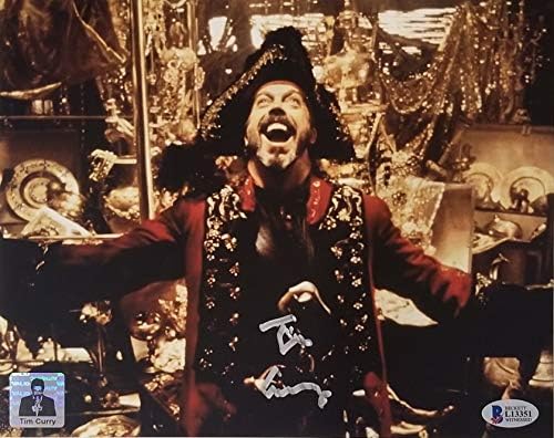 Tim Curry assinou 8x10 foto longa John Silver Muppet Treasure Island Bas Coa
