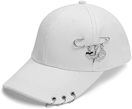 Utdoor Cotton Men Mulher Baseball Caps Metal Pin Heart Star Decor Hip Hop Punk Sports Casual Visor Sun Hats feminino