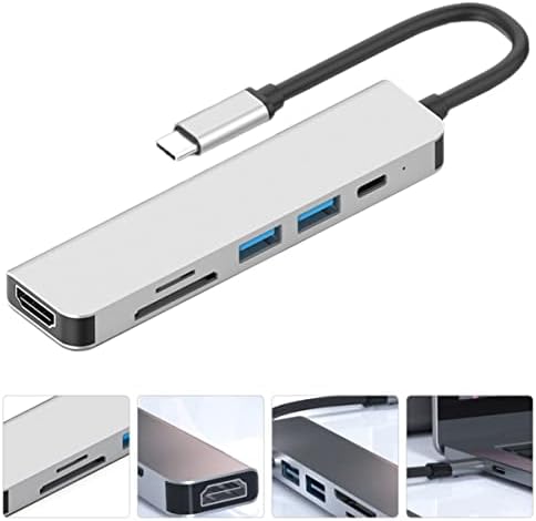 SOLustre 3pcs Saída de flash leitor flash leitor tipo C Tipo C Splitter USB Splitter Aluminium Expander com portas compatíveis C
