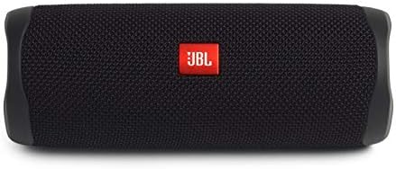 JBL FLIP 5 Pacote de alto -falante sem fio portátil à prova d'água com Divvi! Caso Hardshell de proteção - preto