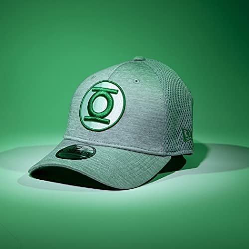 Símbolo da lanterna verde Cinza Shadow Tech New Era 39Thirty Chapt Hat Small/Medium