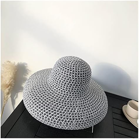 ZSEDP Holida de verão à beira -mar de praia chapéu feminino Big Brim Sun Hat Retro Chapéus