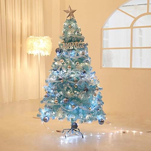 PDGJG azul artificial de árvores de Natal Acessórios para decoração de casa Decorações de Natal para decoração de estatueta em árvore em casa