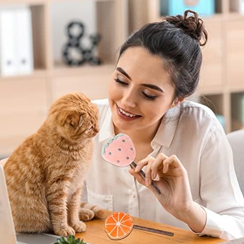 WishLotus Cat Catnip Toys com Silvervine Stick, brinquedos de pelúcia de gato macio de 2pc com sino por dentro para saúde dental,