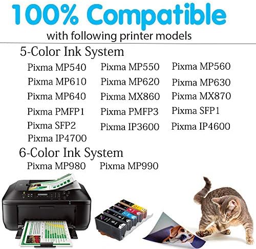 Tuobo pgi-220 CLI-221 Cartuchos de tinta compatíveis com Canon 220xl para Pixma IP3600 IP4600 IP4700 MX860 MX870 MP560 MP620 MP620B MP640 MP900 MP990 Pmfp1 pmfp3