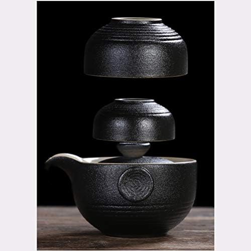 Wionc Ceramics Tea Conjunto de chá de chá inclui 1 pote 2 xícara, gaiwan lindamente e fácil chaleira, kung fu teaset