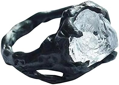 Anéis de casamento femininos Imitação de personalidade criativa feminina imitação irregular de cristal de cristal tamanho 512