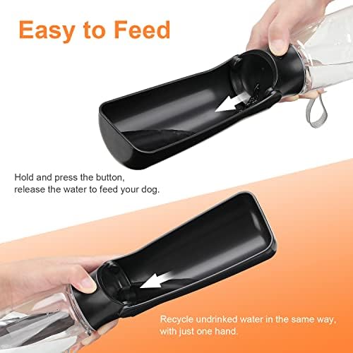 Anipaw portátil Distribuidor de garrafas de água portátil preto cão dobrável Viagem de água Vapa de água Puppy Pet Pet Poting Water Bow