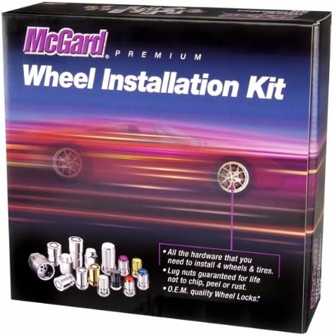 McGard 65815 Kit de instalação de roda cromada SplinedRive para rodas de 8-lug, 28 porcas de terminal / 4 bloqueios / 1 Tecla / 1 Ferramenta de instalação