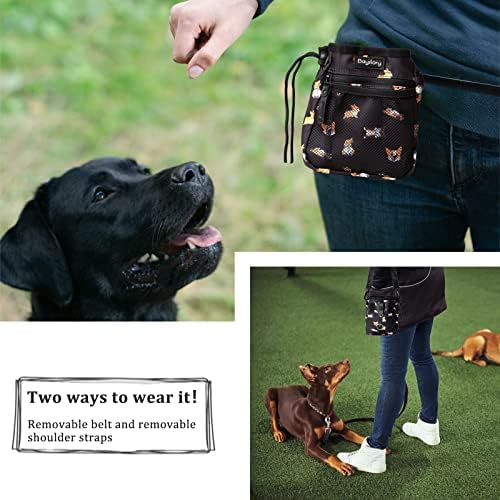 Bolsa de treinamento para tratar cão Corgi para treinamento de caminhada com dispensador de bolsa de cocô embutido