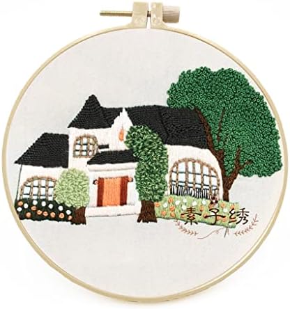 Sdgh Confortable House Borderyer Kit Diy Behithwork Villa Needlecraft para Beginner Cross Stitch Artcraft