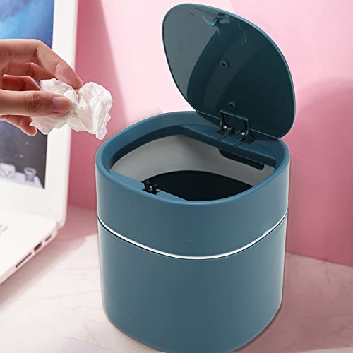 Mini lixo da área de trabalho, lata de lixo de plástico removível de 2L com tampa, lata de lixo múltipla de bancada para o banheiro do banheiro Cofeetop Kitchen