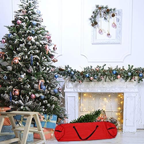 Lioobo 1pc Saco de zíper com alças Recipiente de armazenamento de árvore de Natal para acessórios criativos de decoração de Natal de Natal de Natal