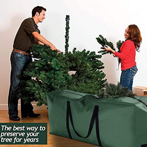 Cokino Holiday Decor Storage Sagão de armazenamento de árvore de Natal com alças reforçadas duráveis ​​e zíper duplo