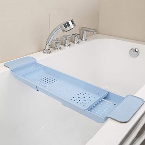 Dreno de banheira de plástico Dreno de banheira escalável bandeja de bandeja de banheira de banheira de banheira Bathtub Organizador de armazenamento para cozinha do banheiro