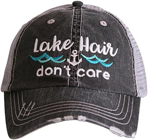 Cabelo do lago Katydid Não se importa com o boné de beisebol - Chapéu de caminhoneiro para mulheres - elegante chapéu de sol
