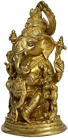 Bharat Haat Hand Brass Metal Jewelry Ganesh Small em financiamento fino BH01065