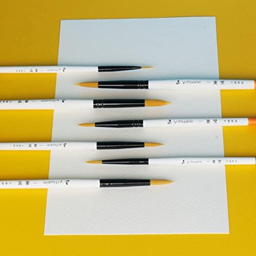 7pcs Artist Synthetic Nylon Tips Pincéis de tinta Conjunto de suprimentos de aquarela de petróleo de guache acrílico Arte