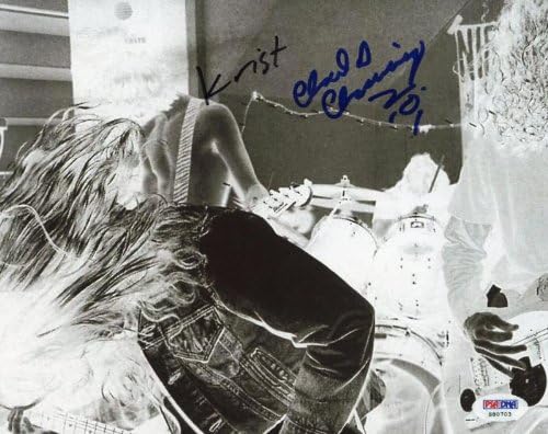 Krist Novoselic & Chad Channing Nirvana assinou autêntico 8x10 Photo PSA S80703