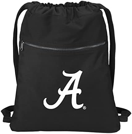 Broad Bay UA Universidade do Alabama Drawstring Backpack Rich Canvas Alabama Crimson Tide Cinch Bag