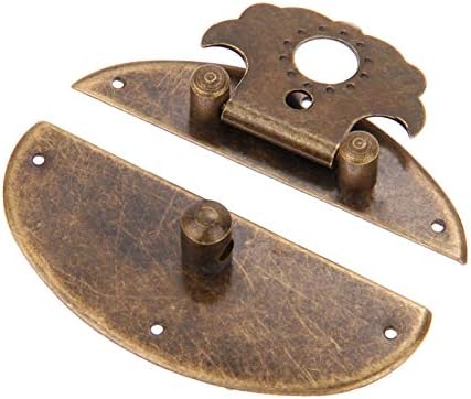Segurança Hasp Lock 1pc 6342mm Antigo Metal Lock Decorative Hasps Gancho Jóia de jóias de madeira cadeado com parafusos
