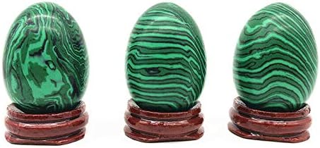 Seewoode ag216 1pcs tamanho grande malaquite ovo em forma de pedra cura cristal cura reiki presentes artesanato de pedras