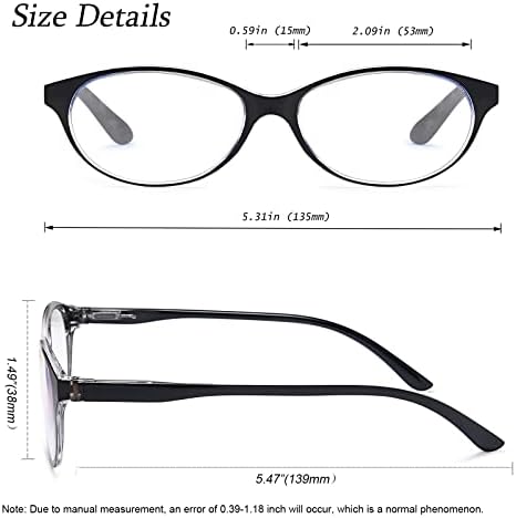 Ytdbns 4 -Pack Leiting Glasses for Women - Blue Bloqueio de Bloqueio de Luz de Bloqueio