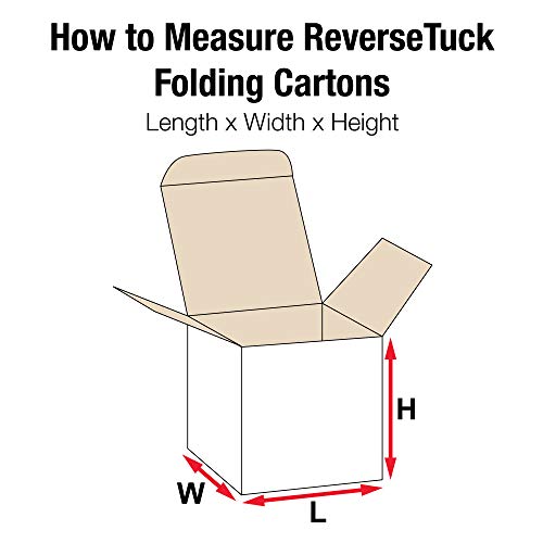 Aviditi RTD9 Reverse Tuck dobring Cartons, 5 x 5 x 5 , Kraft