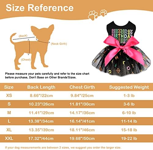 Vestido de cachorro roupas de aniversário para cães médios pequenos, impressão colorida vestidos de malha de alfabetismo, roupas de cachorro, tutu tutu princesa pet puppy roupas de cachorro roupas de cachorro roupas de gato