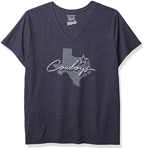 T-shirt de manga curta feminina de Dallas Cowboys