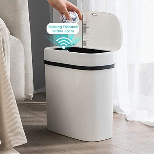 Klhhg Sensor Intelligente Lixo pode capa automática Tampa automática costura estreita lixo lixo de papel higiênico cesta de estar