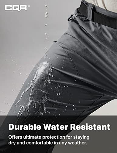 Calças táticas secas frias do CQR masculinas, calças externas resistentes à água, carga esticada leve/calça de caminhada de